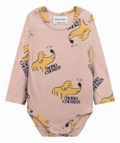 Organic Cotton Dog Babygrow Sand Bobo Choses Fashion Baby