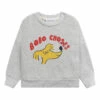Organic Cotton Dog Sweatshirt Heather grey Bobo Choses Fashion Baby