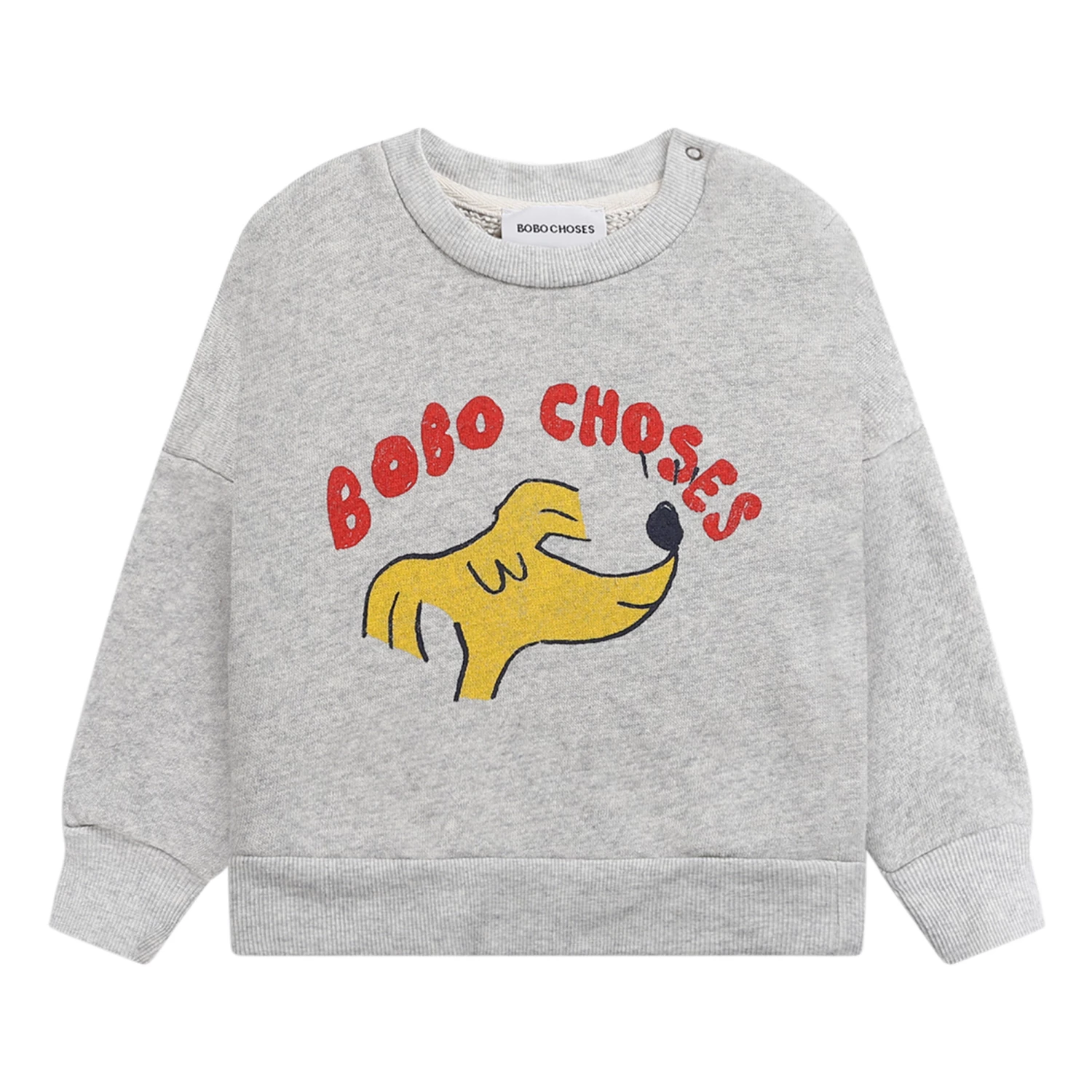 Organic Cotton Dog Sweatshirt Heather grey Bobo Choses Fashion Baby 1 Organic Cotton Dog Sweatshirt Heather grey Bobo Choses Fashion Baby