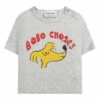 Organic Cotton Dog T-shirt Heather grey Bobo Choses Fashion Baby, Children