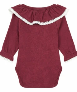 Organic Cotton Doll Babygrow Aubergine Risu Risu Fashion Baby -Baby Tops Elegant Store organic cotton doll babygrow aubergine risu risu fashion baby 1