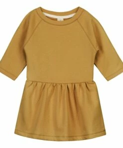 Organic Cotton Dress Mustard Gray Label Fashion Baby, Children