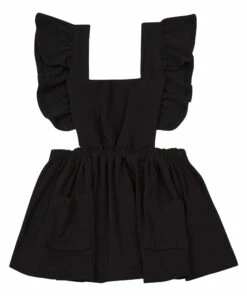 Organic Cotton Dungaree Dress Black Bamboo Baby Fashion Baby