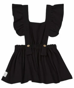 Organic Cotton Dungaree Dress Black Bamboo Baby Fashion Baby -Baby Tops Elegant Store organic cotton dungaree dress black bamboo baby fashion baby 3