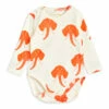 Organic Cotton Elephant Baby Bodysuit Orange Mini Rodini Fashion Baby
