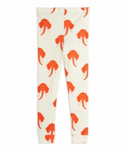 Organic Cotton Elephant Leggings Ecru Mini Rodini Fashion Baby, Children -Baby Tops Elegant Store organic cotton elephant leggings ecru mini rodini fashion baby children 2