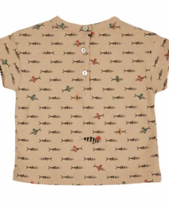 Organic Cotton Fish T-shirt Beige Emile et Ida Fashion Baby, Children 5 Organic Cotton Fish T-shirt Beige Emile et Ida Fashion Baby, Children -Baby Tops Elegant Store organic cotton fish t shirt beige emile et ida fashion baby children 2