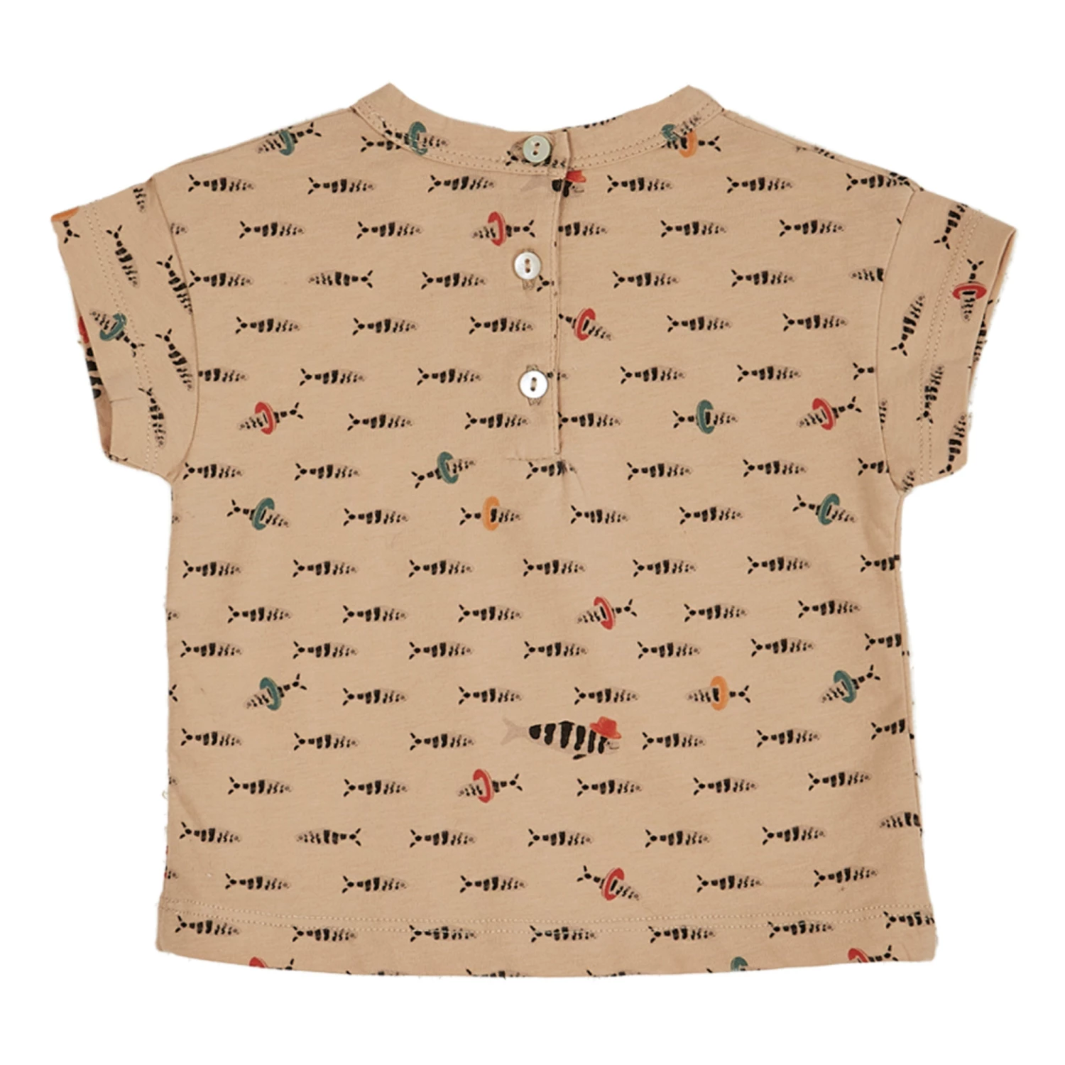 Organic Cotton Fish T-shirt Beige Emile et Ida Fashion Baby, Children 3 Organic Cotton Fish T-shirt Beige Emile et Ida Fashion Baby, Children - Image 3