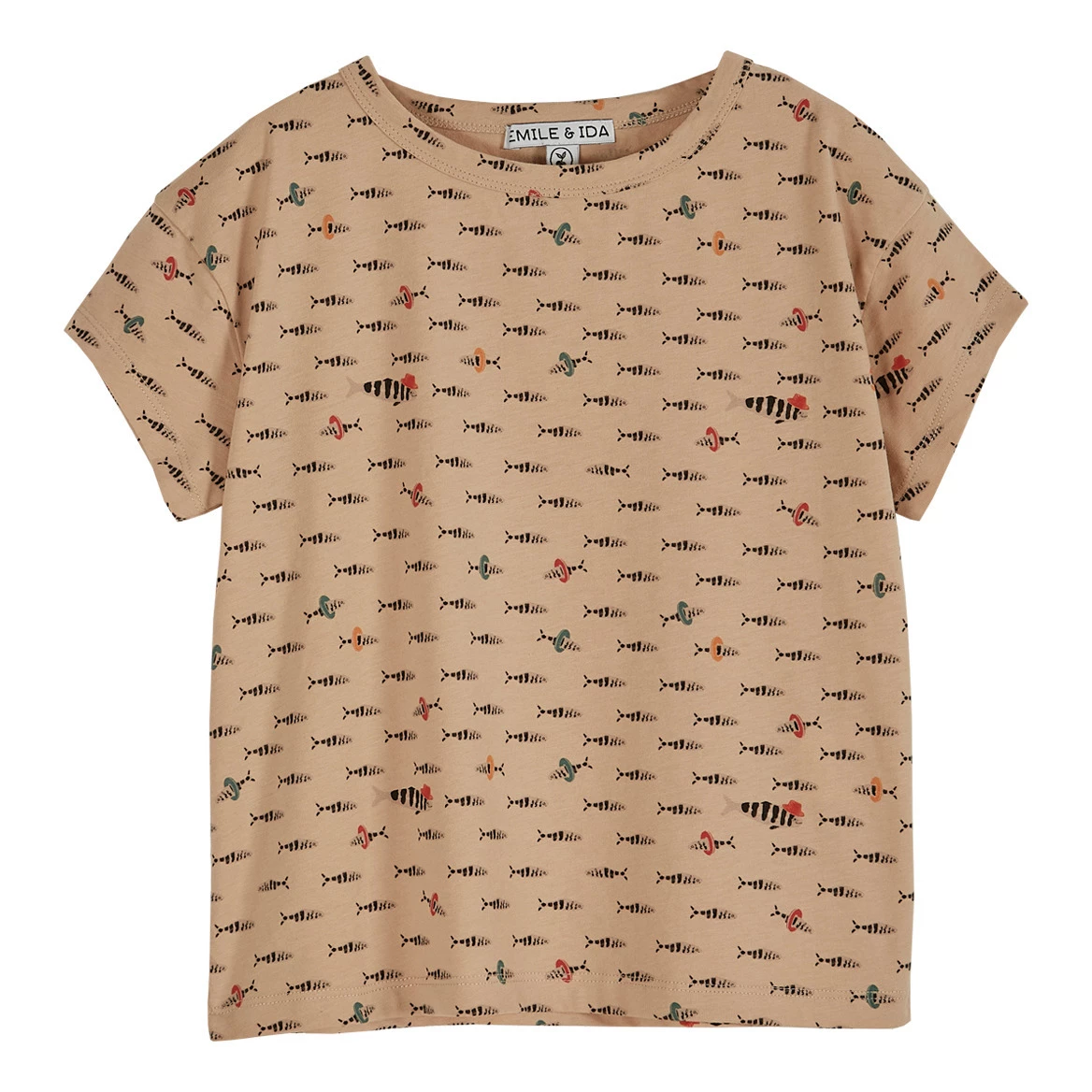 Organic Cotton Fish T-shirt Beige Emile et Ida Fashion Baby, Children 1 Organic Cotton Fish T-shirt Beige Emile et Ida Fashion Baby, Children