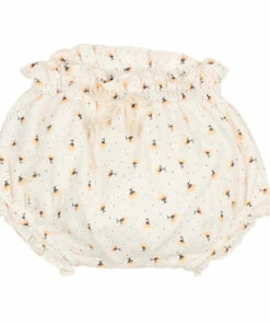 Organic Cotton Floral Bloomers Ecru Búho Fashion Baby