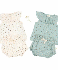Organic Cotton Floral Bloomers Green water Búho Fashion Baby -Baby Tops Elegant Store organic cotton floral bloomers green water b uacute ho fashion baby 2