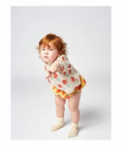 Organic Cotton Floral Blouse Ecru Bobo Choses Fashion Baby, Children -Baby Tops Elegant Store organic cotton floral blouse ecru bobo choses fashion baby children 2