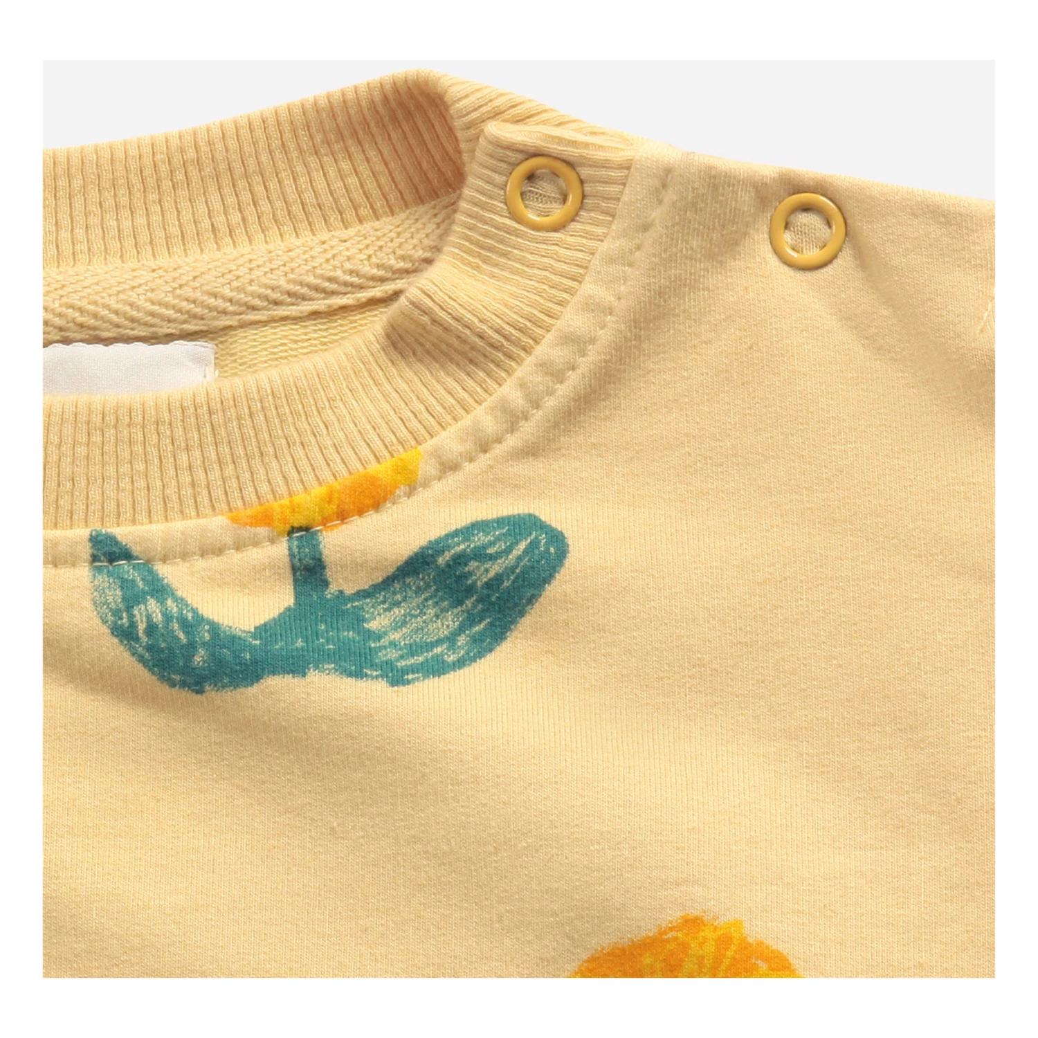 Organic Cotton Floral Sweatshirt Yellow Bobo Choses Fashion Baby 4 Organic Cotton Floral Sweatshirt Yellow Bobo Choses Fashion Baby - Image 4