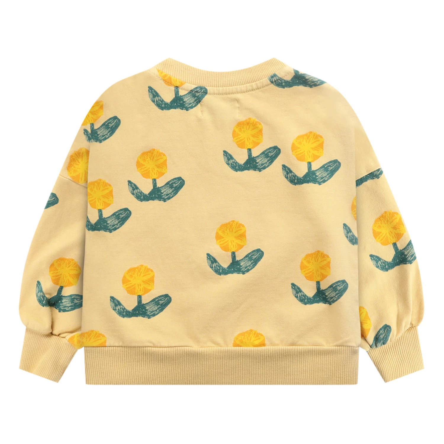 Organic Cotton Floral Sweatshirt Yellow Bobo Choses Fashion Baby 5 Organic Cotton Floral Sweatshirt Yellow Bobo Choses Fashion Baby - Image 5