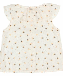 Organic Cotton Floral Top Ecru Búho Fashion Baby -Baby Tops Elegant Store organic cotton floral top ecru b uacute ho fashion baby 2