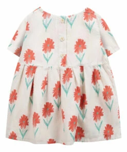 Organic Cotton Flower Dress + Bloomers Ecru Bobo Choses Fashion Baby -Baby Tops Elegant Store organic cotton flower dress bloomers ecru bobo choses fashion baby 3