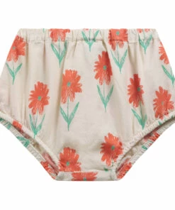 Organic Cotton Flower Dress + Bloomers Ecru Bobo Choses Fashion Baby -Baby Tops Elegant Store organic cotton flower dress bloomers ecru bobo choses fashion baby 4