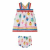 Organic Cotton Flower Dress + Bloomers White Stella McCartney Kids Fashion Baby