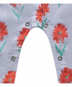 Organic Cotton Flower Jumpsuit Mauve Bobo Choses Fashion Baby -Baby Tops Elegant Store organic cotton flower jumpsuit mauve bobo choses fashion baby 3