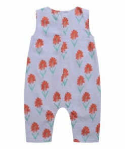 Organic Cotton Flower Jumpsuit Mauve Bobo Choses Fashion Baby -Baby Tops Elegant Store organic cotton flower jumpsuit mauve bobo choses fashion baby 4