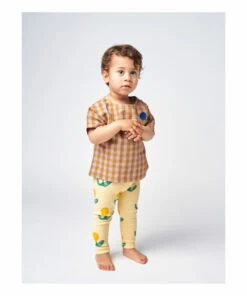 Organic Cotton Flower Leggings Pale yellow Bobo Choses Fashion Baby -Baby Tops Elegant Store organic cotton flower leggings pale yellow bobo choses fashion baby 2