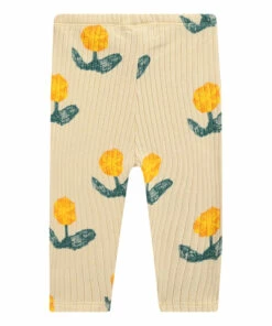 Organic Cotton Flower Leggings Pale yellow Bobo Choses Fashion Baby -Baby Tops Elegant Store organic cotton flower leggings pale yellow bobo choses fashion baby 4