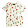 Organic Cotton Flower T-shirt Ecru Mini Rodini Fashion Baby, Children
