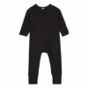 Organic Cotton Footed Jumpsuit Black Bamboo Baby Fashion Baby