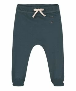 Organic cotton footed leggings Grey blue Gray Label Fashion Baby