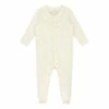 Organic Cotton Footed Pyjamas Off white Gray Label Fashion Baby