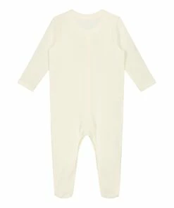 Organic Cotton Footed Pyjamas Off white Gray Label Fashion Baby -Baby Tops Elegant Store organic cotton footed pyjamasorganic cotton footed pyjamas off white gray label fashion baby 2