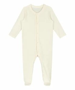 Organic Cotton Footed Pyjamas Off white Gray Label Fashion Baby