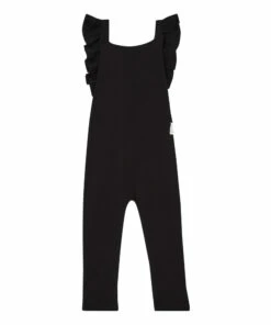 Organic Cotton Frill Jumpsuit Black Bamboo Baby Fashion Baby