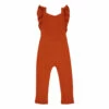 Organic Cotton Frill Jumpsuit Rust Bamboo Baby Fashion Baby