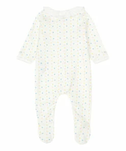 Organic Cotton Heart Pyjamas White Petit Bateau Fashion Baby -Baby Tops Elegant Store organic cotton heart pyjamas white petit bateau fashion baby 2