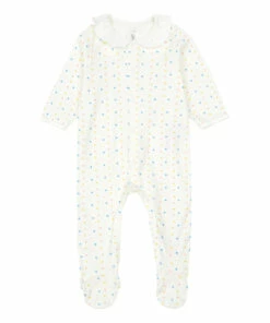 Organic Cotton Heart Pyjamas White Petit Bateau Fashion Baby