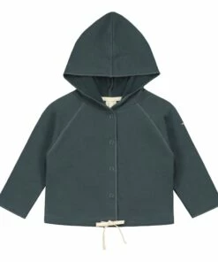 Organic Cotton Hoodie Grey blue Gray Label Fashion Baby