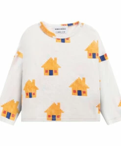 Organic Cotton House Baby T-shirt Ecru Bobo Choses Fashion Baby
