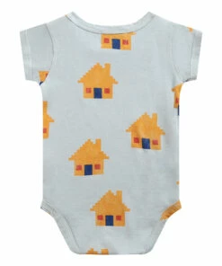 Organic Cotton House Babygrow Green water Bobo Choses Fashion Baby -Baby Tops Elegant Store organic cotton house babygrow green water bobo choses fashion baby 3