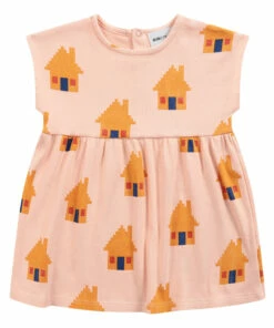 Organic Cotton House Dress Peach Bobo Choses Fashion Baby