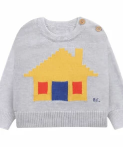 Organic Cotton House Jumper Grey Bobo Choses Fashion Baby