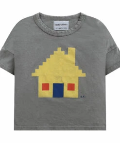 Organic Cotton House T-shirt Grey Bobo Choses Fashion Baby, Children