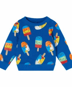 Organic Cotton Ice Cream Sweatshirt Blue Stella McCartney Kids Fashion Baby