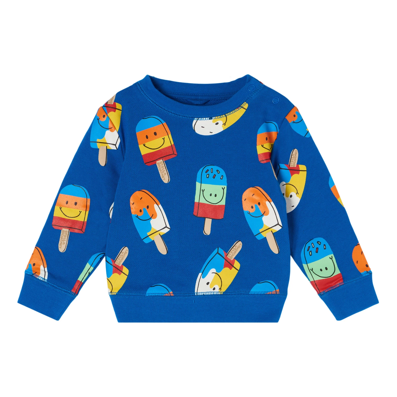 Organic Cotton Ice Cream Sweatshirt Blue Stella McCartney Kids Fashion Baby 1 Organic Cotton Ice Cream Sweatshirt Blue Stella McCartney Kids Fashion Baby