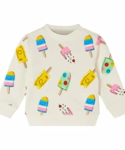 Organic Cotton Ice Lolly Sweatshirt White Stella McCartney Kids Fashion Baby