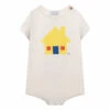 Organic Cotton Jersey House Playsuit Ecru Bobo Choses Fashion Baby