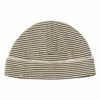 Organic Cotton Jersey Striped Baby Bonnet Black Gray Label Fashion Baby