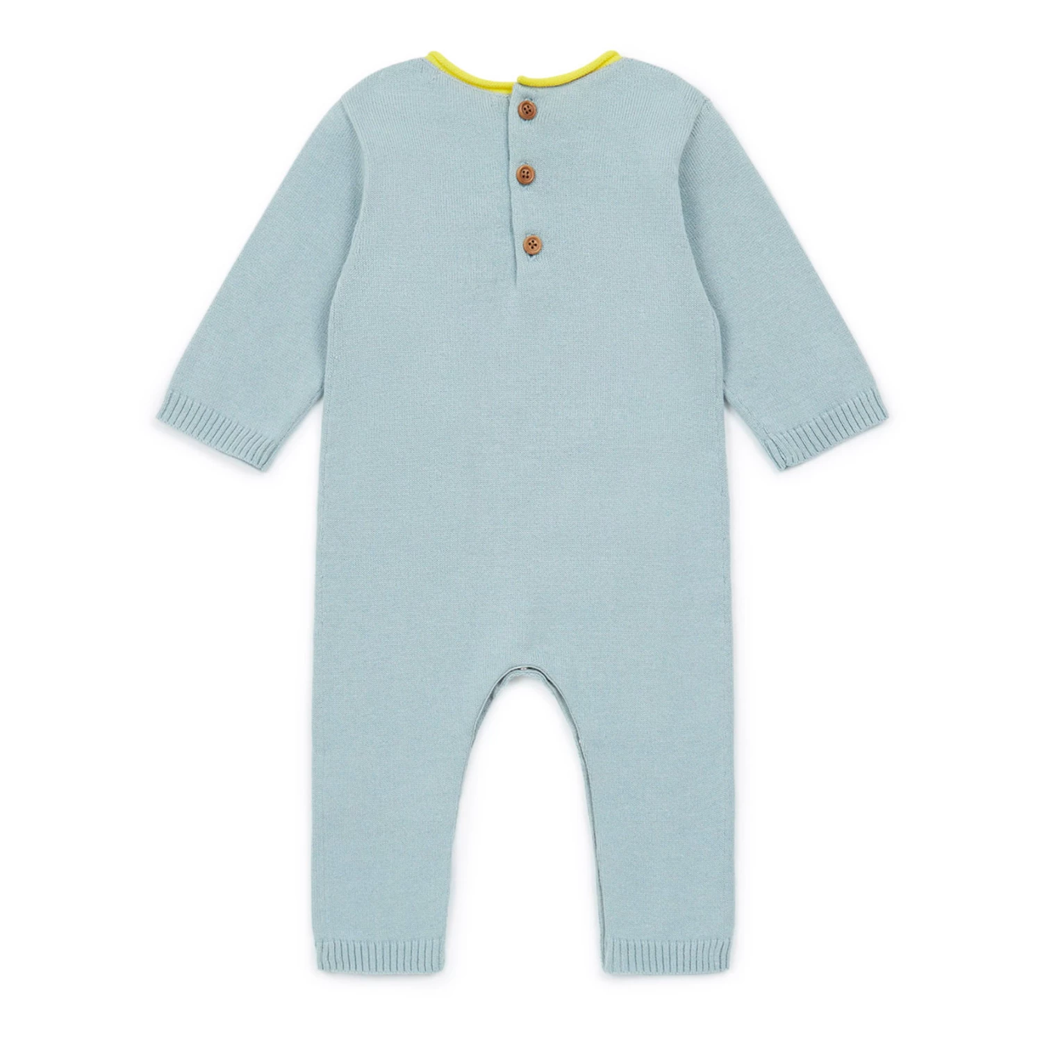 Organic Cotton Jumpsuit Blue Bonton Fashion Baby 3 Organic Cotton Jumpsuit Blue Bonton Fashion Baby - Image 3