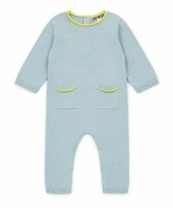 Organic Cotton Jumpsuit Blue Bonton Fashion Baby