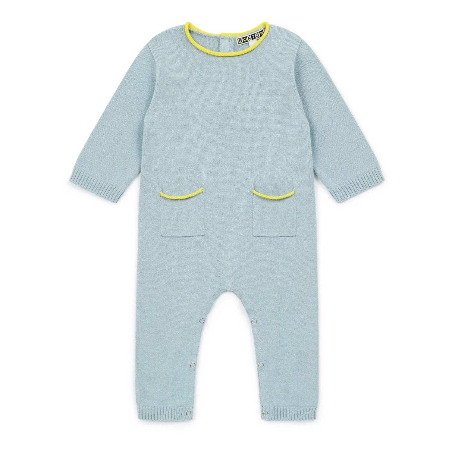Organic Cotton Jumpsuit Blue Bonton Fashion Baby 1 Organic Cotton Jumpsuit Blue Bonton Fashion Baby
